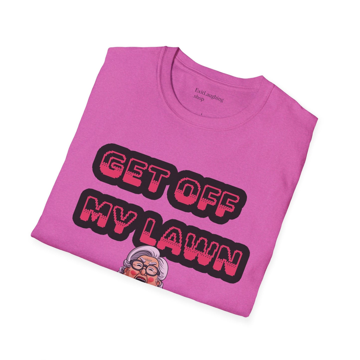 Funny Senior Tee – “Get Off My Lawn” – Sarcastic Senior Merch, Dark Humor Shirt & Funny Aging T-Shirt, Perfect Retirement Gift