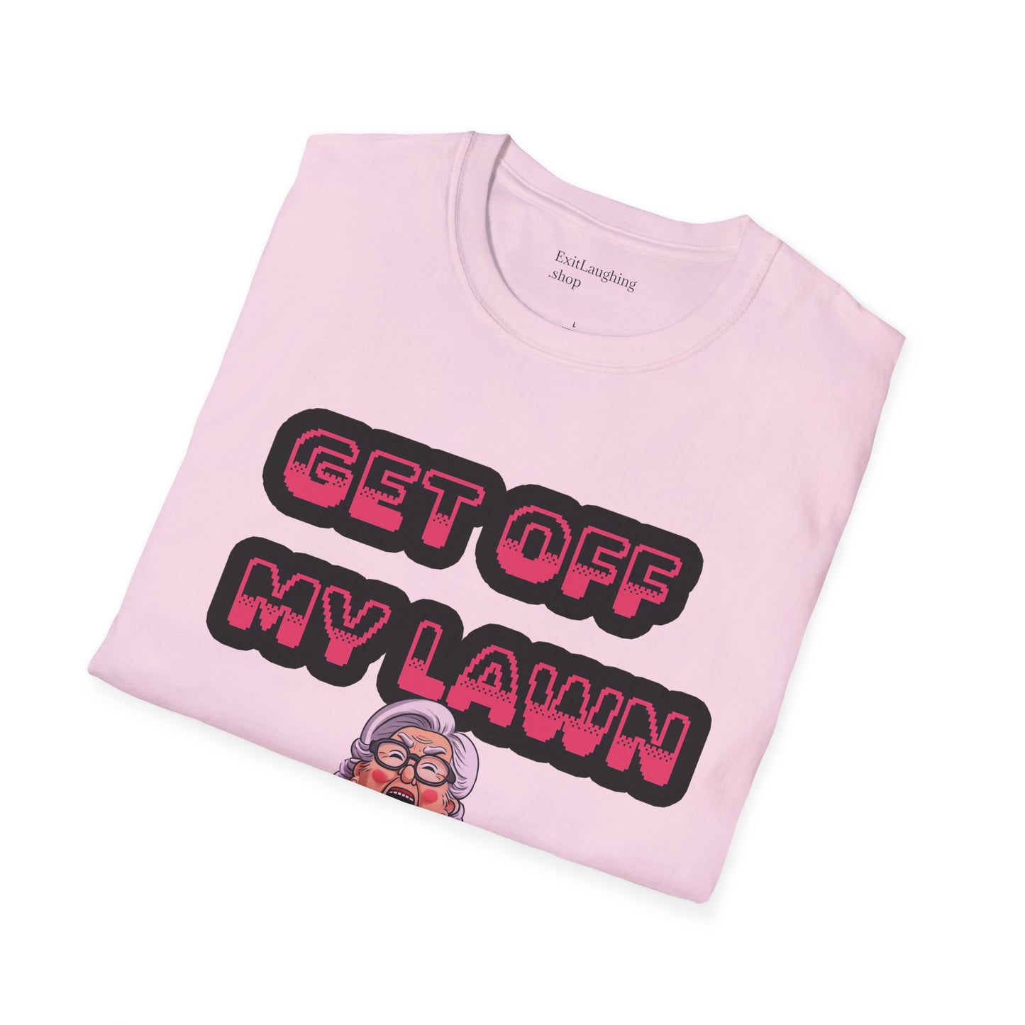 Funny Senior Tee – “Get Off My Lawn” – Sarcastic Senior Merch, Dark Humor Shirt & Funny Aging T-Shirt, Perfect Retirement Gift