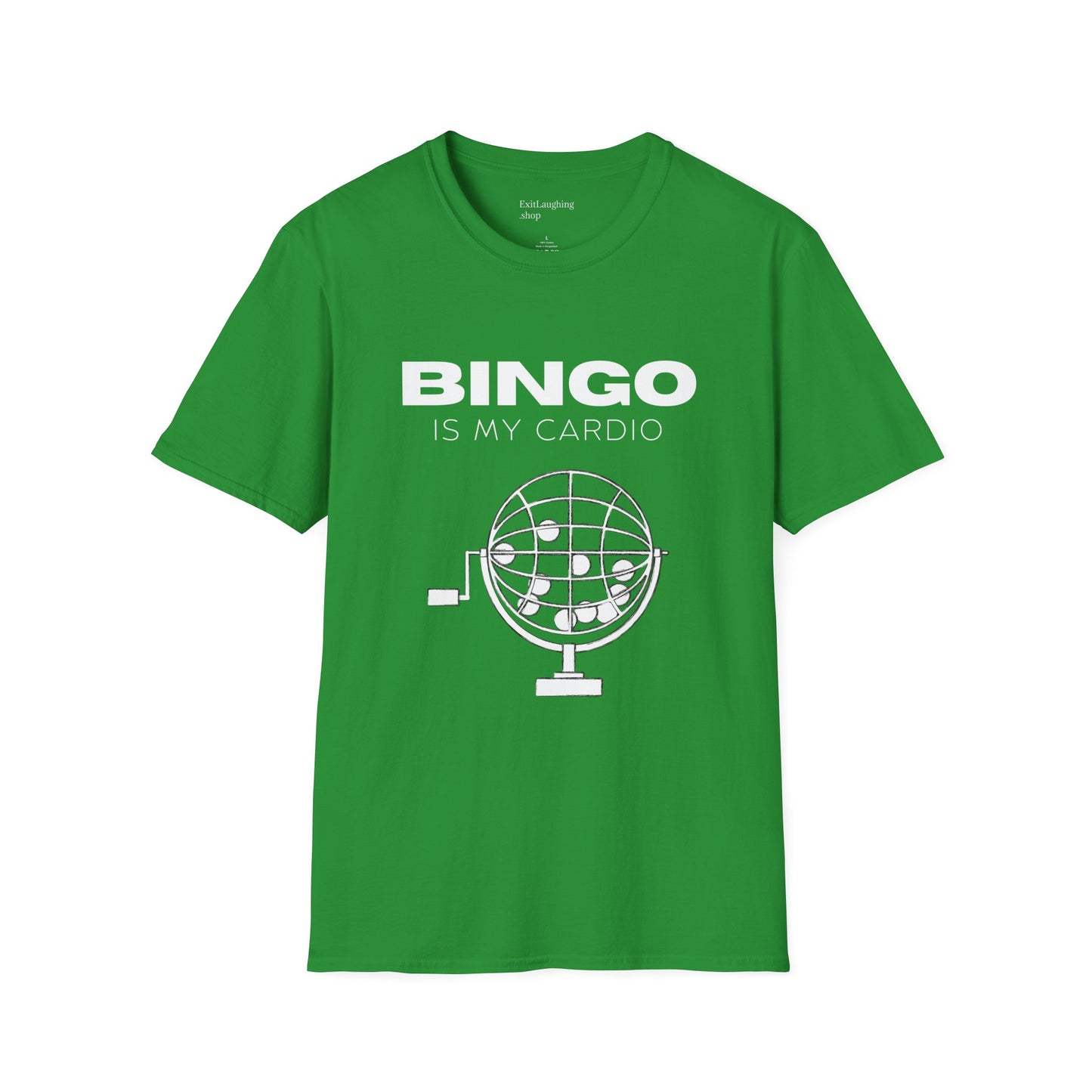 Funny Senior Tee – “BINGO Is My Cardio” – Sarcastic Senior Merch, Dark Humor Shirt & Funny Aging T-Shirt, Perfect Retirement Gift for Seniors