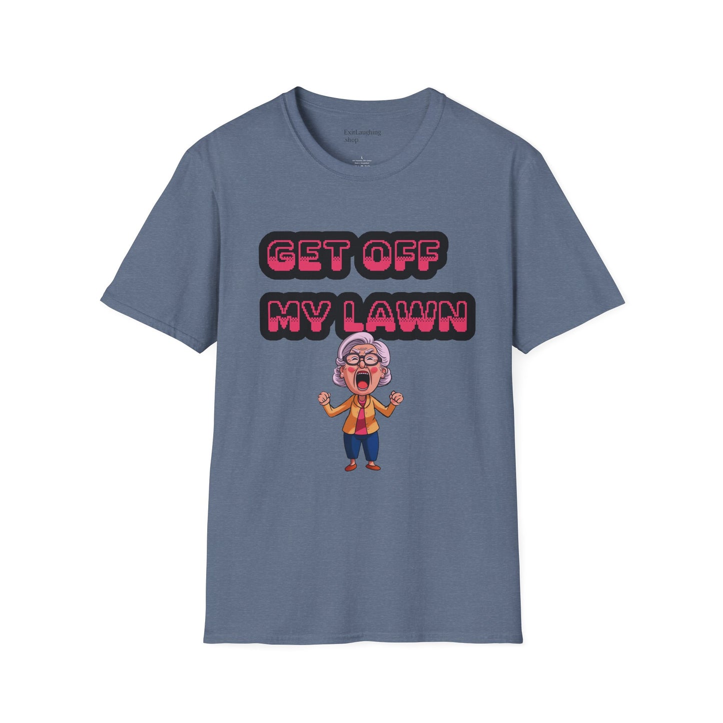 Funny Senior Tee – “Get Off My Lawn” – Sarcastic Senior Merch, Dark Humor Shirt & Funny Aging T-Shirt, Perfect Retirement Gift