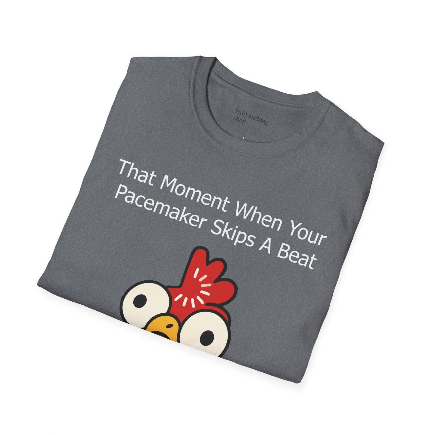 Funny Senior Tee – “That Moment When Your Pacemaker Skips and So Do You” – Sarcastic Senior Merch, Dark Humor Shirt & Funny Aging T-Shirt, Perfect Retirement Gift
