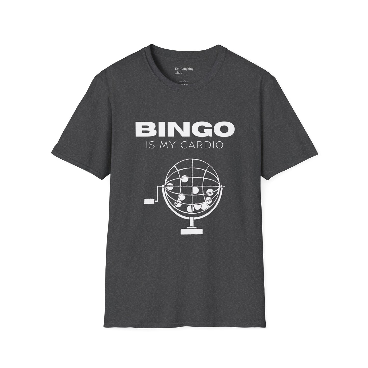 Funny Senior Tee – “BINGO Is My Cardio” – Sarcastic Senior Merch, Dark Humor Shirt & Funny Aging T-Shirt, Perfect Retirement Gift for Seniors