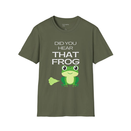 Funny Senior Tee – “Did You Hear That Frog?” – Sarcastic Senior Merch, Dark Humor Shirt & Funny Aging T-Shirt, Perfect Retirement Gift