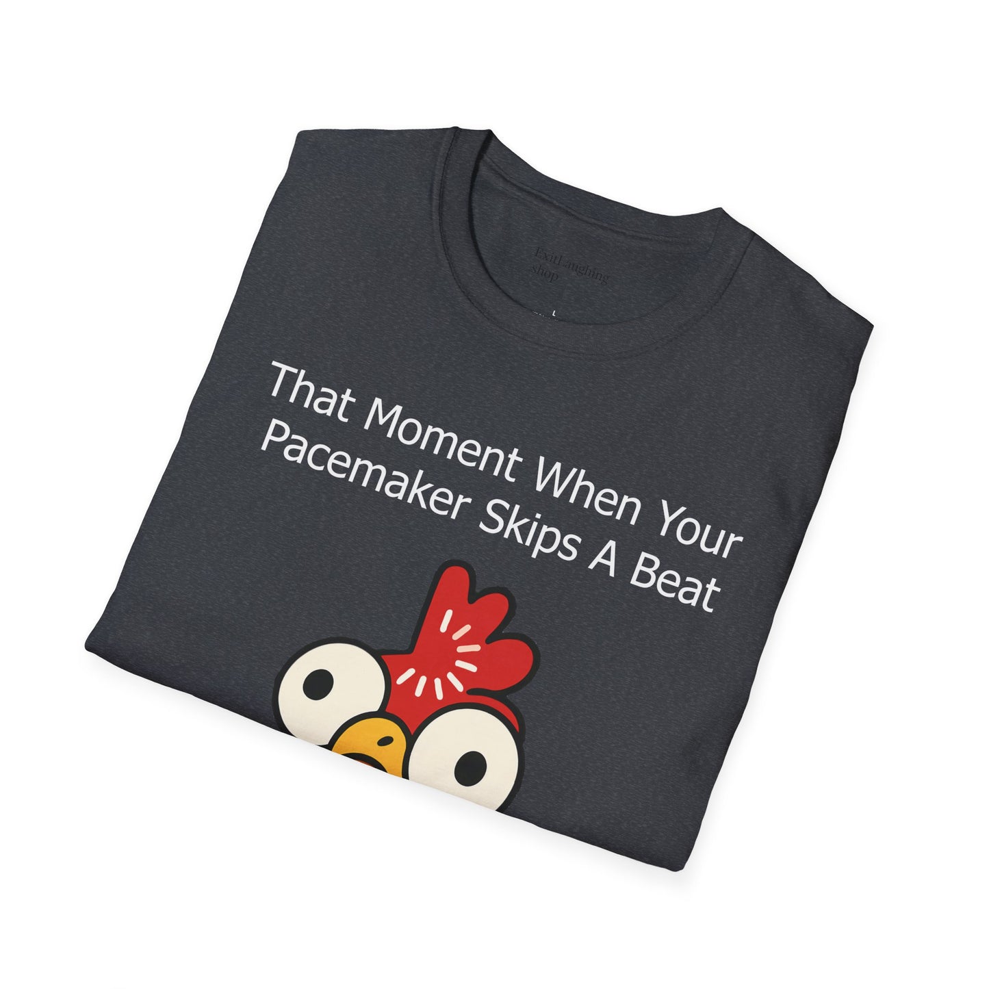 Funny Senior Tee – “That Moment When Your Pacemaker Skips and So Do You” – Sarcastic Senior Merch, Dark Humor Shirt & Funny Aging T-Shirt, Perfect Retirement Gift