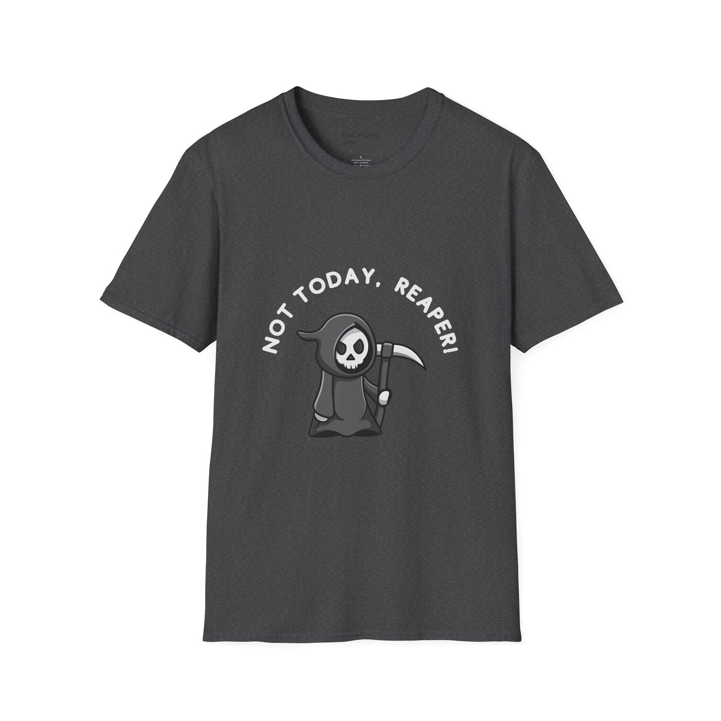 Funny Senior Tee – “Not Today, Reaper!” – Sarcastic Senior Merch, Dark Humor Shirt & Funny Aging T-Shirt, Perfect Retirement Gift