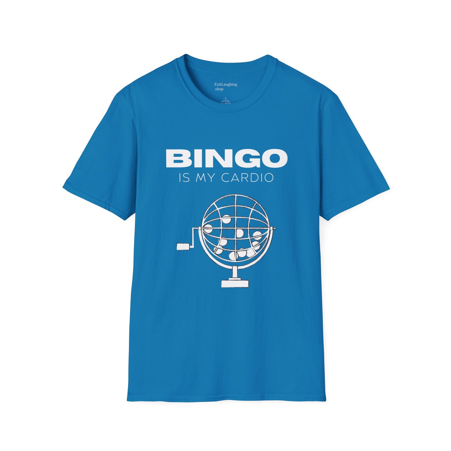 Funny Senior Tee – “BINGO Is My Cardio” – Sarcastic Senior Merch, Dark Humor Shirt & Funny Aging T-Shirt, Perfect Retirement Gift for Seniors
