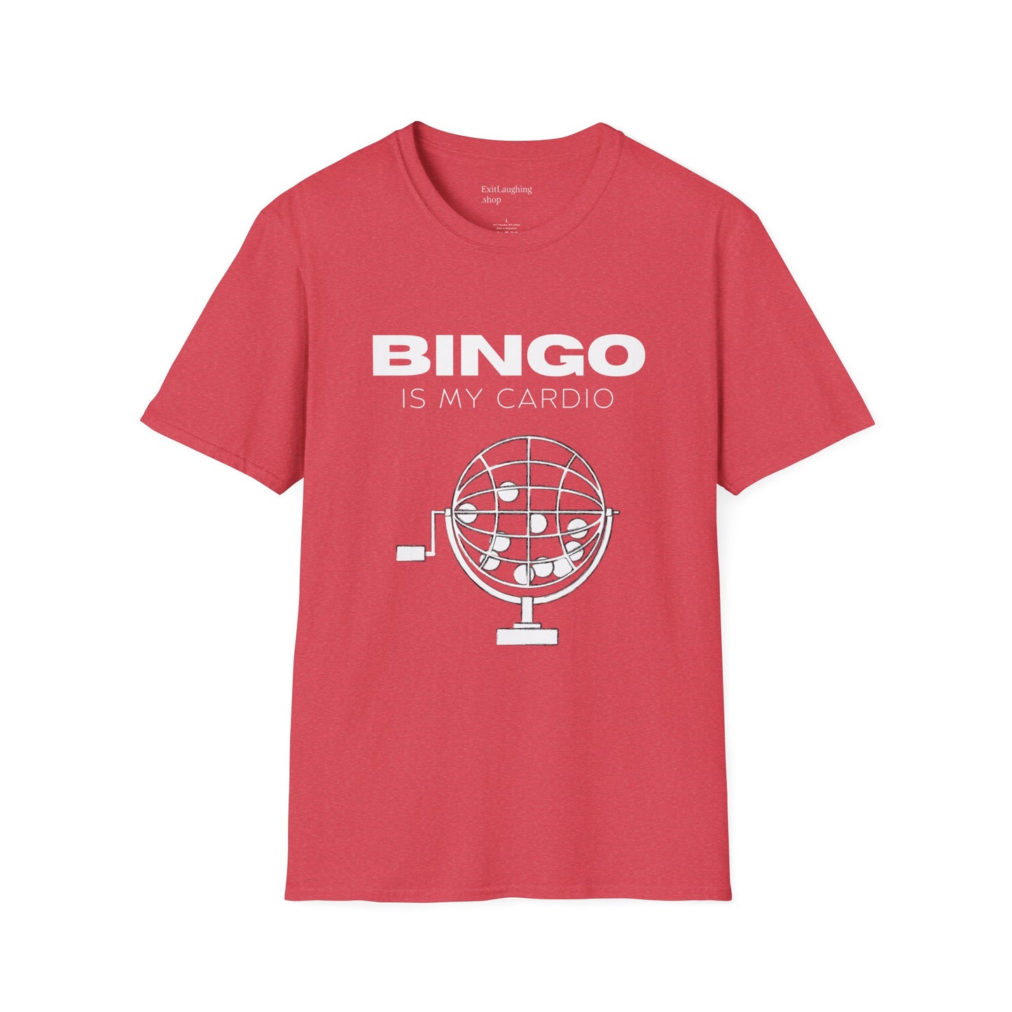 Funny Senior Tee – “BINGO Is My Cardio” – Sarcastic Senior Merch, Dark Humor Shirt & Funny Aging T-Shirt, Perfect Retirement Gift for Seniors