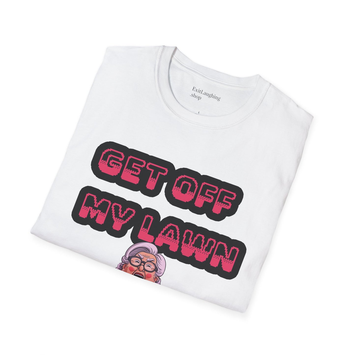 Funny Senior Tee – “Get Off My Lawn” – Sarcastic Senior Merch, Dark Humor Shirt & Funny Aging T-Shirt, Perfect Retirement Gift