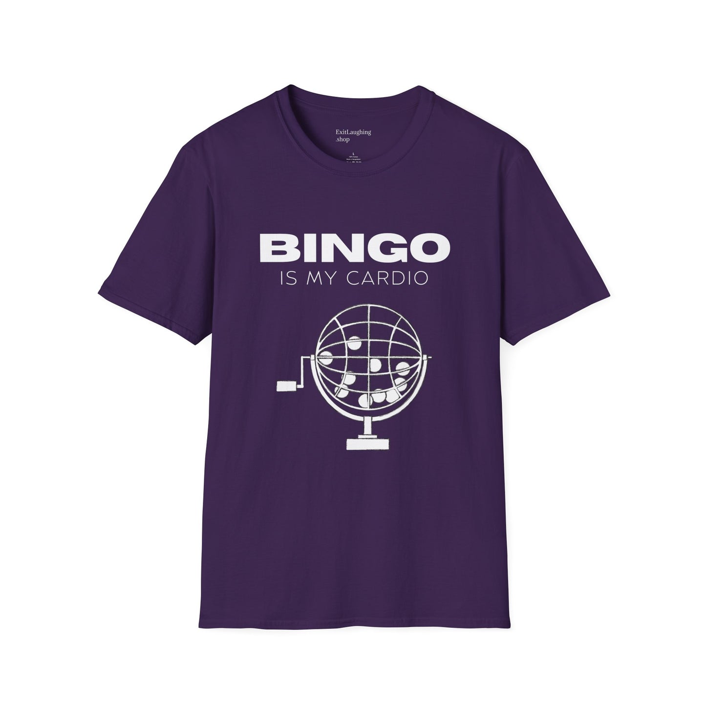 Funny Senior Tee – “BINGO Is My Cardio” – Sarcastic Senior Merch, Dark Humor Shirt & Funny Aging T-Shirt, Perfect Retirement Gift for Seniors
