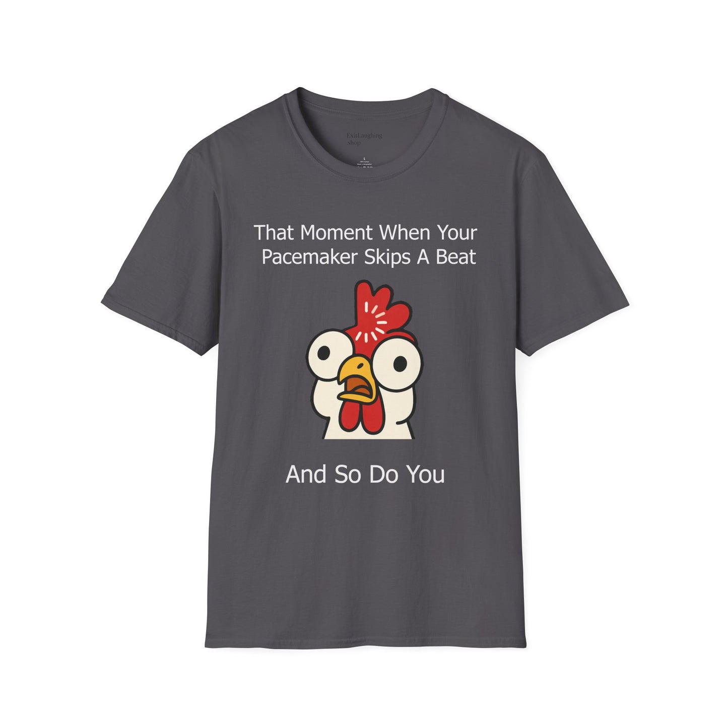 Funny Senior Tee – “That Moment When Your Pacemaker Skips and So Do You” – Sarcastic Senior Merch, Dark Humor Shirt & Funny Aging T-Shirt, Perfect Retirement Gift