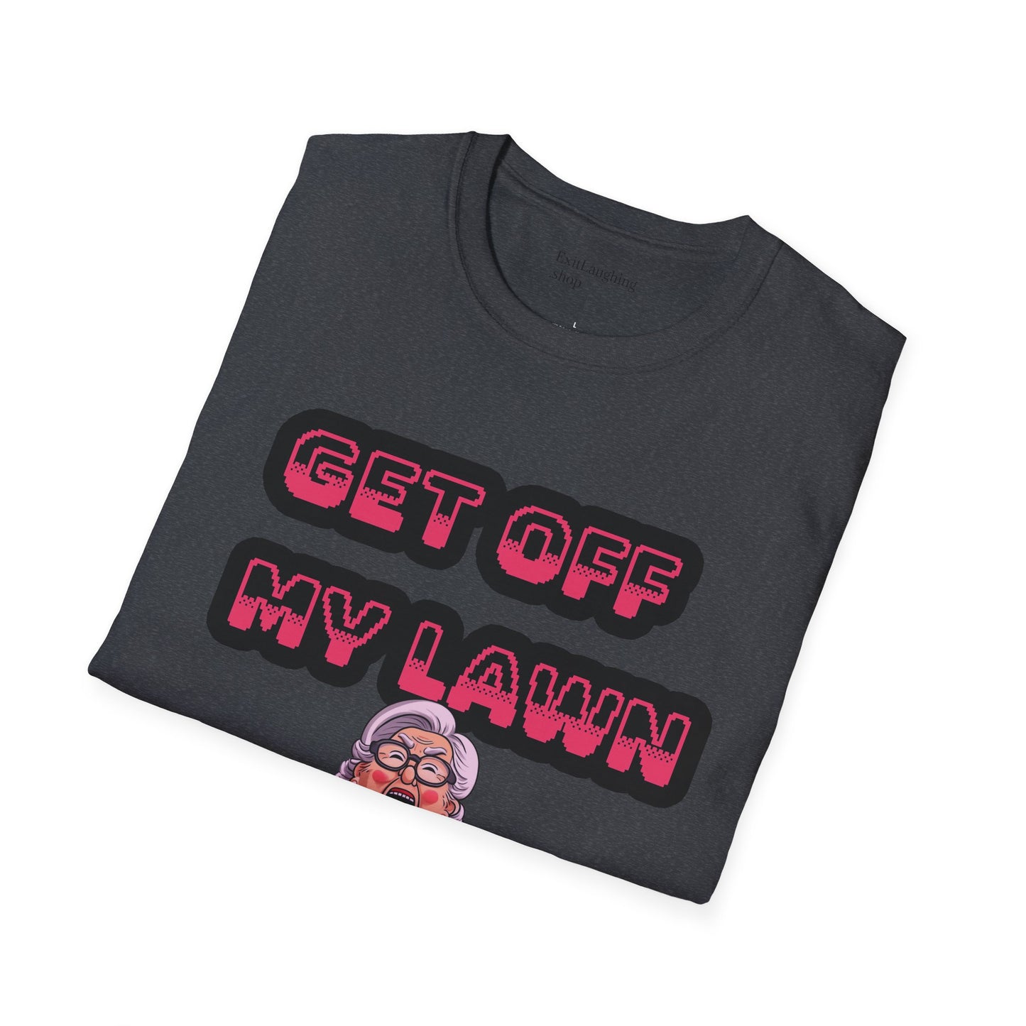 Funny Senior Tee – “Get Off My Lawn” – Sarcastic Senior Merch, Dark Humor Shirt & Funny Aging T-Shirt, Perfect Retirement Gift
