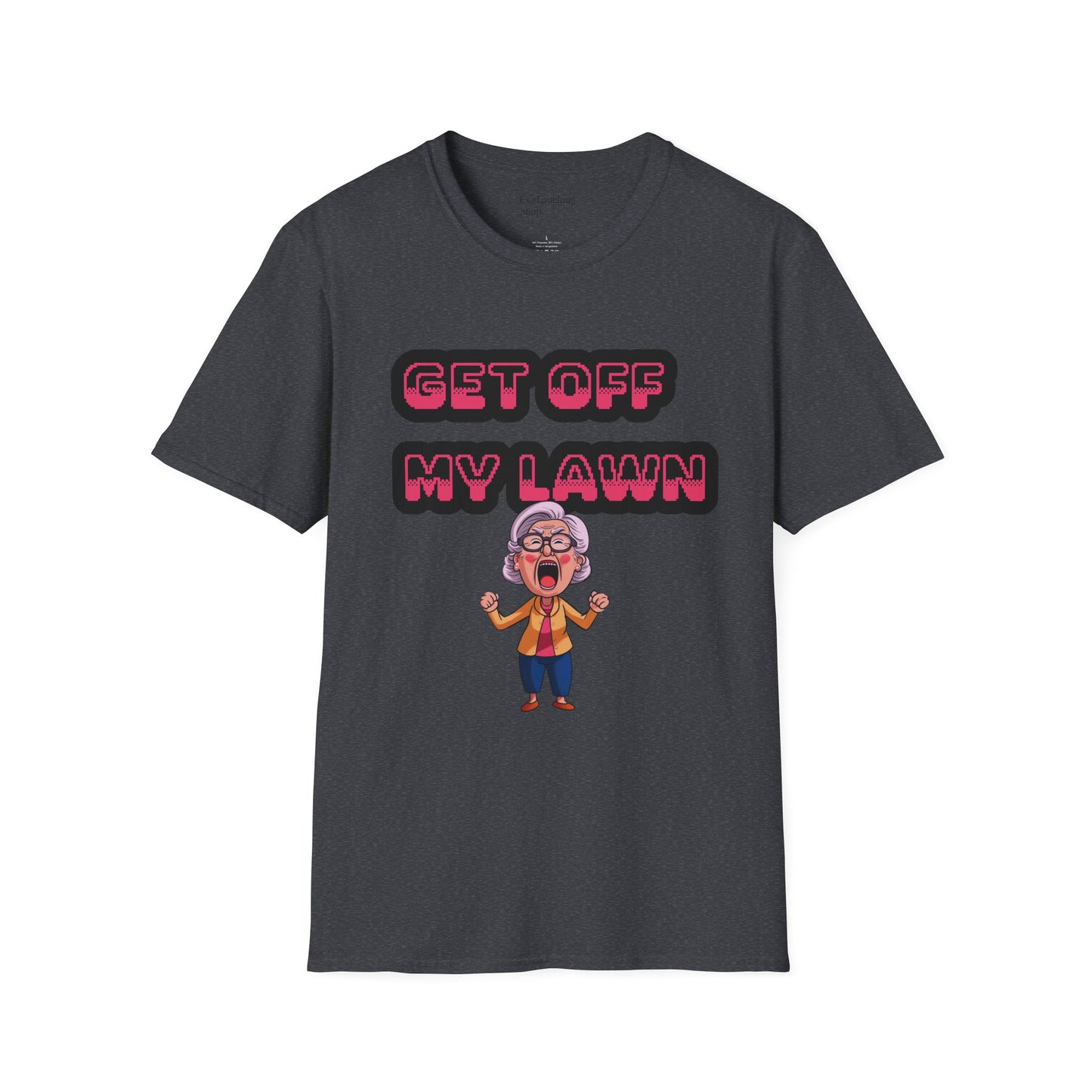 Funny Senior Tee – “Get Off My Lawn” – Sarcastic Senior Merch, Dark Humor Shirt & Funny Aging T-Shirt, Perfect Retirement Gift
