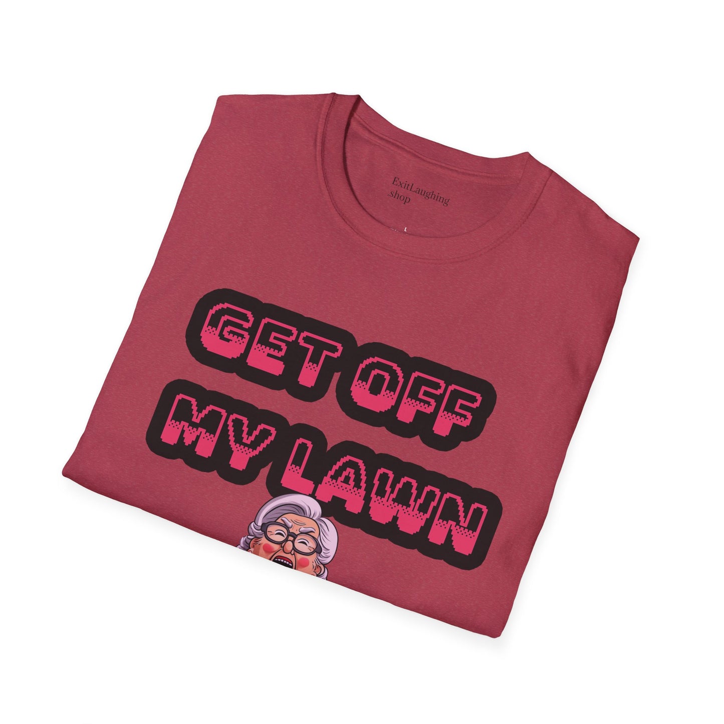 Funny Senior Tee – “Get Off My Lawn” – Sarcastic Senior Merch, Dark Humor Shirt & Funny Aging T-Shirt, Perfect Retirement Gift