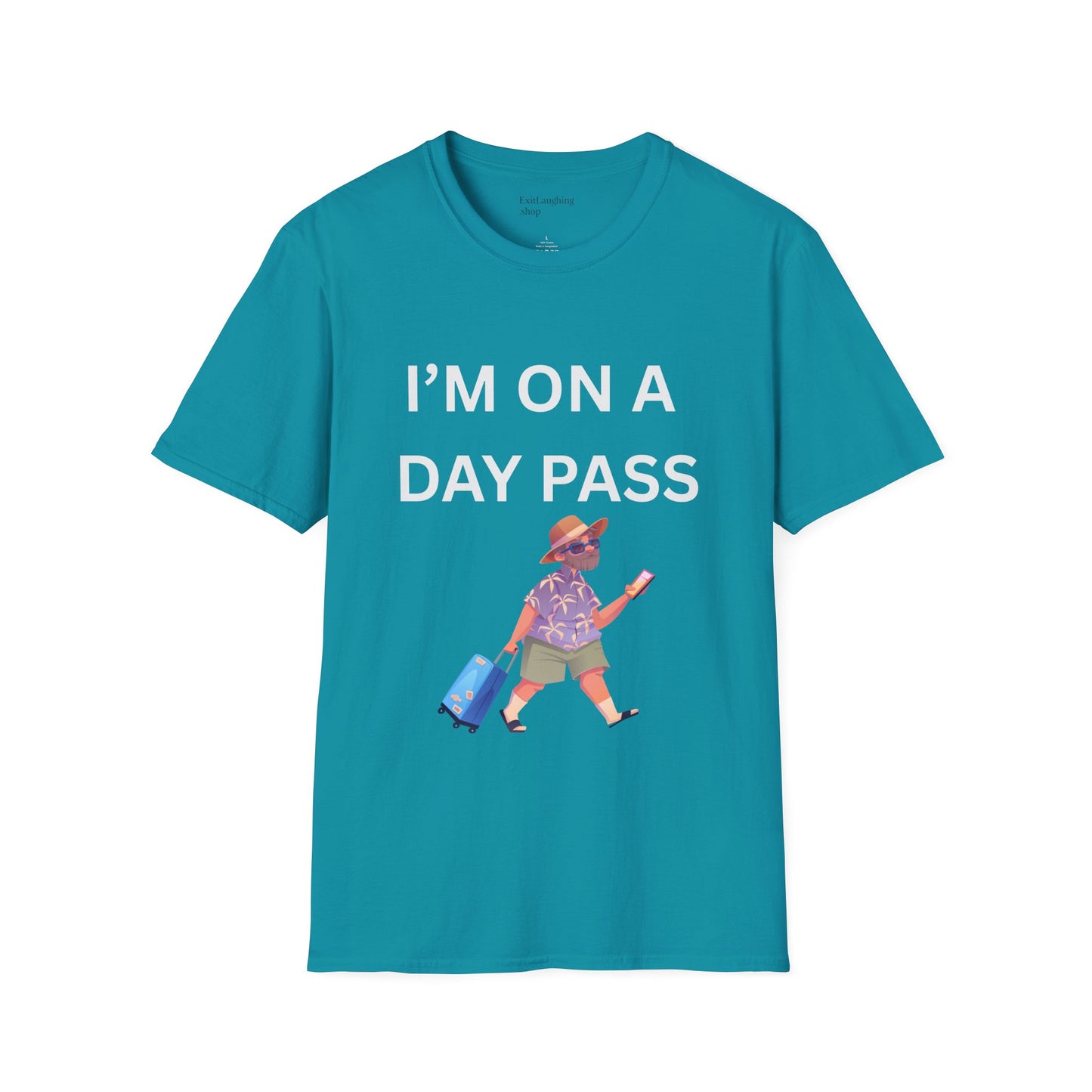 Funny Senior Tee – “I’m On a Day Pass” – Sarcastic Senior Merch, Dark Humor Shirt & Funny Aging T-Shirt, Perfect Retirement Gift