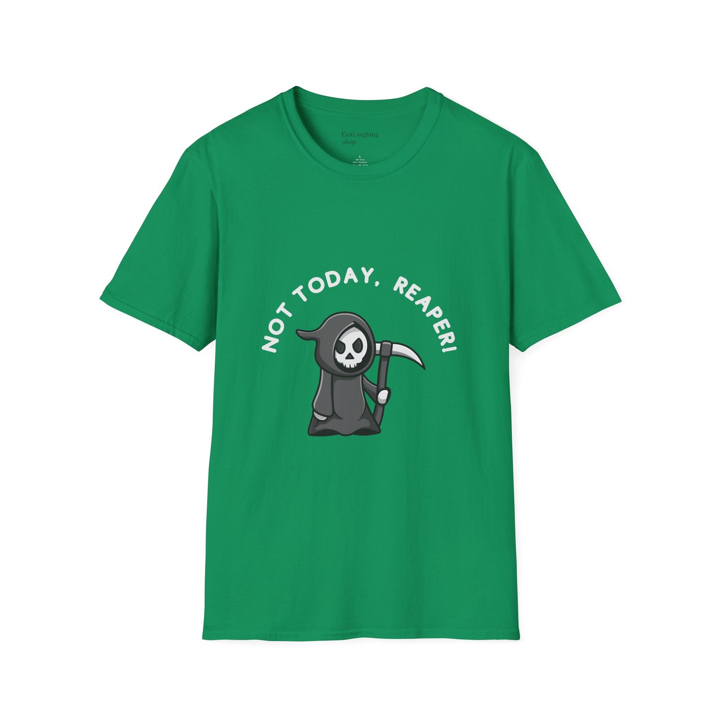 Funny Senior Tee – “Not Today, Reaper!” – Sarcastic Senior Merch, Dark Humor Shirt & Funny Aging T-Shirt, Perfect Retirement Gift