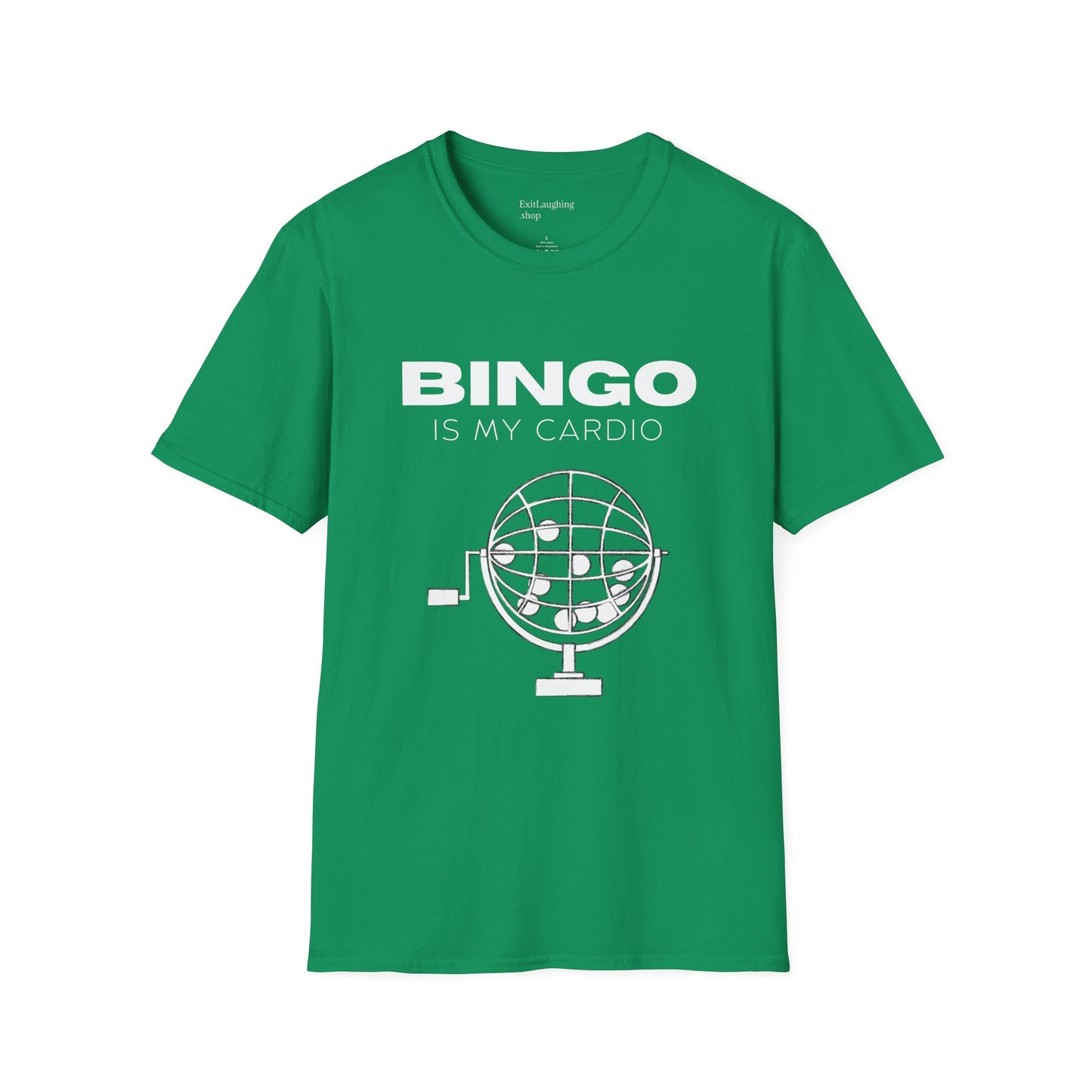 Funny Senior Tee – “BINGO Is My Cardio” – Sarcastic Senior Merch, Dark Humor Shirt & Funny Aging T-Shirt, Perfect Retirement Gift for Seniors