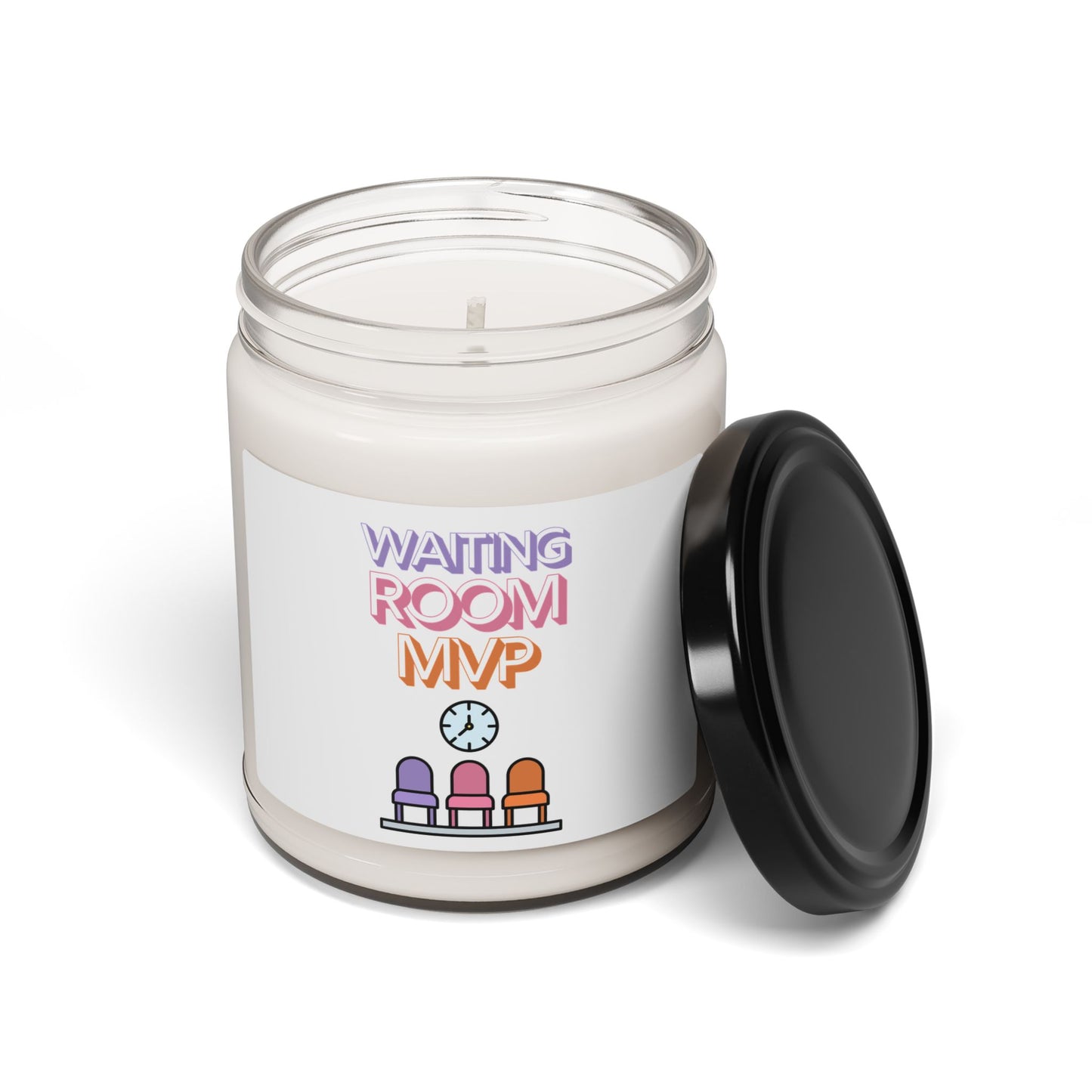 Funny Scented Soy Candle for Seniors – “Waiting Room MVP” – Sarcastic Senior Merch & Dark Humored Retirement Gift