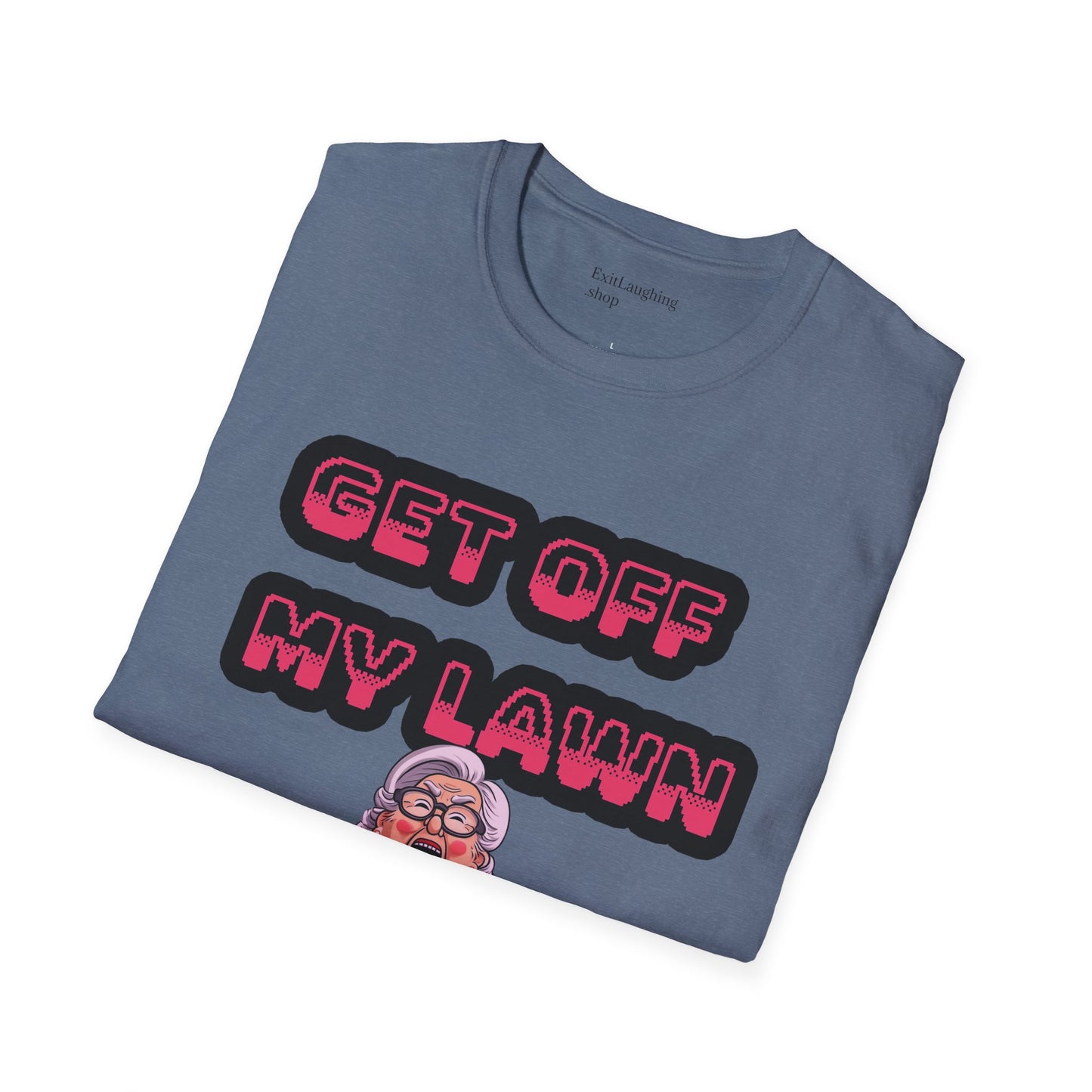 Funny Senior Tee – “Get Off My Lawn” – Sarcastic Senior Merch, Dark Humor Shirt & Funny Aging T-Shirt, Perfect Retirement Gift