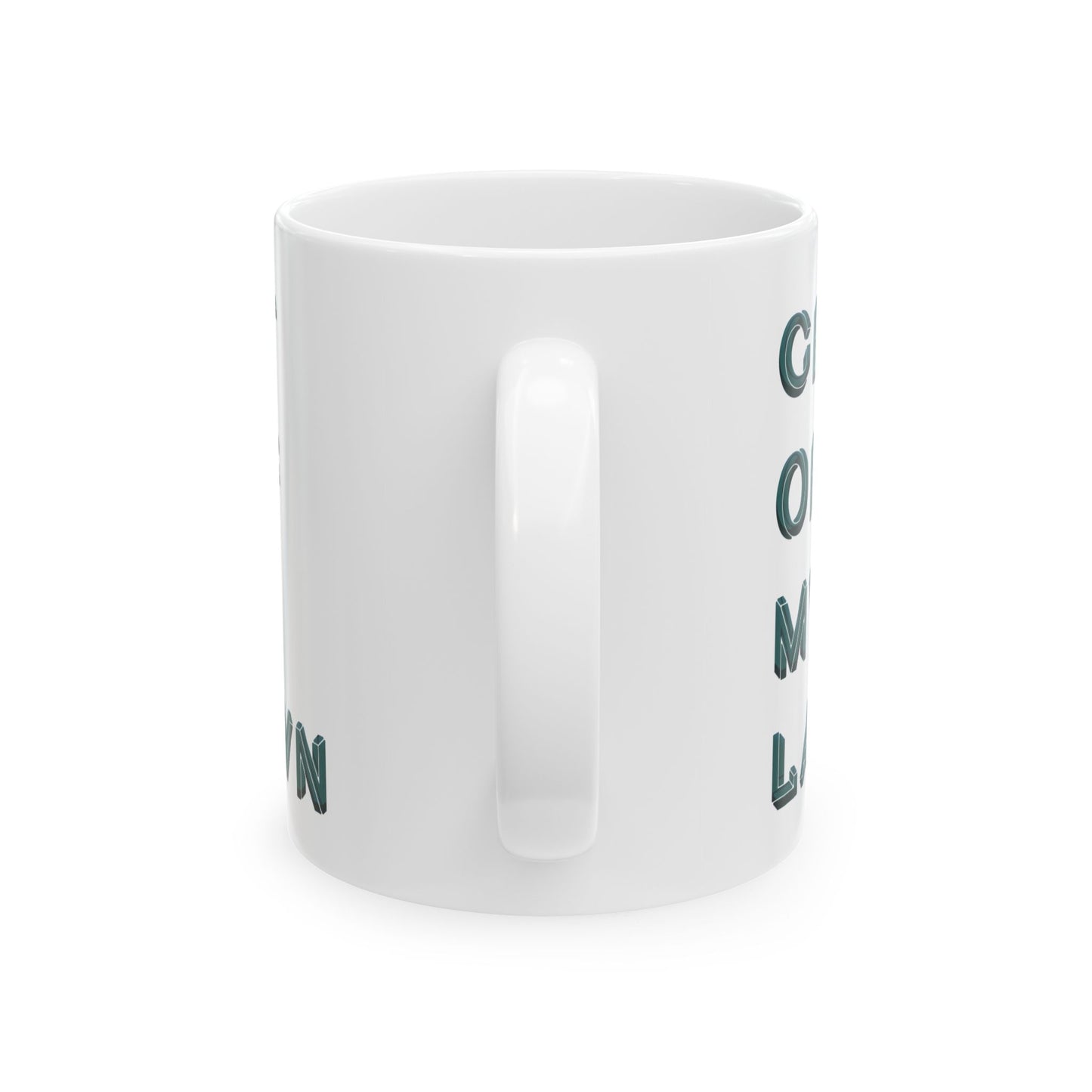 Funny Senior Coffee Mug ‘GET OFF MY LAWN’ – Sarcastic Senior Merch, Dark Humor Coffee Cup, Perfect Retirement Gift for Seniors, Grandparents, and Aging Legends