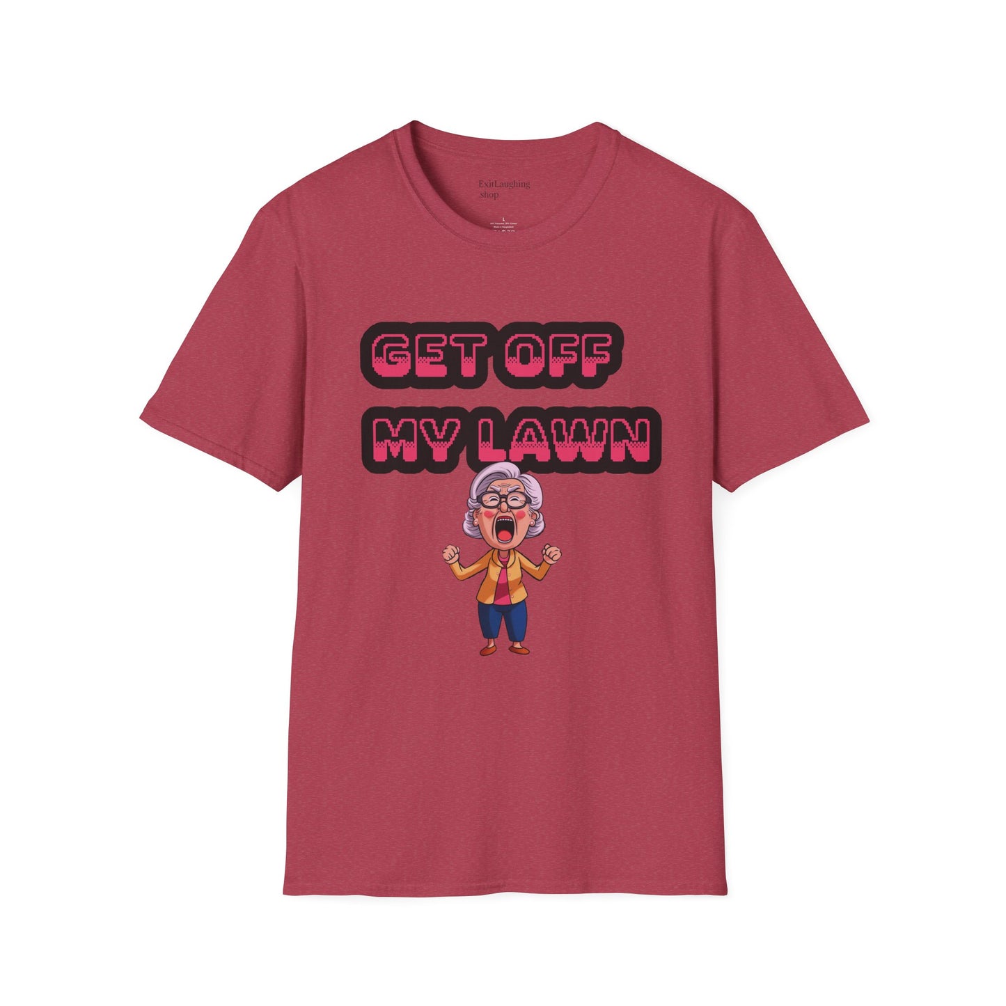 Funny Senior Tee – “Get Off My Lawn” – Sarcastic Senior Merch, Dark Humor Shirt & Funny Aging T-Shirt, Perfect Retirement Gift