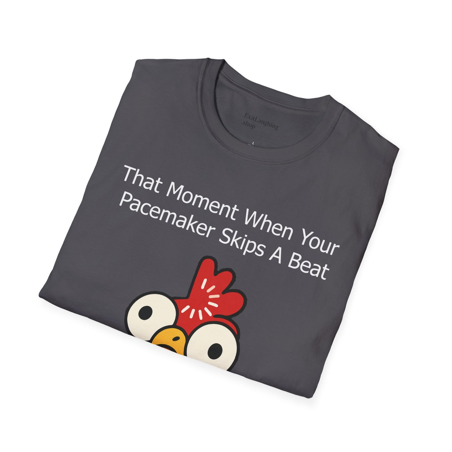 Funny Senior Tee – “That Moment When Your Pacemaker Skips and So Do You” – Sarcastic Senior Merch, Dark Humor Shirt & Funny Aging T-Shirt, Perfect Retirement Gift