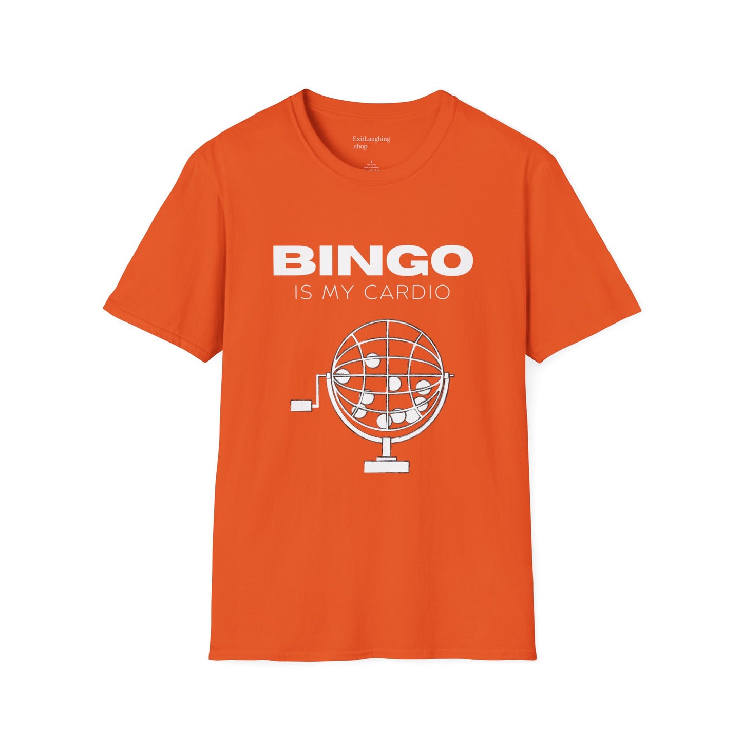 Funny Senior Tee – “BINGO Is My Cardio” – Sarcastic Senior Merch, Dark Humor Shirt & Funny Aging T-Shirt, Perfect Retirement Gift for Seniors