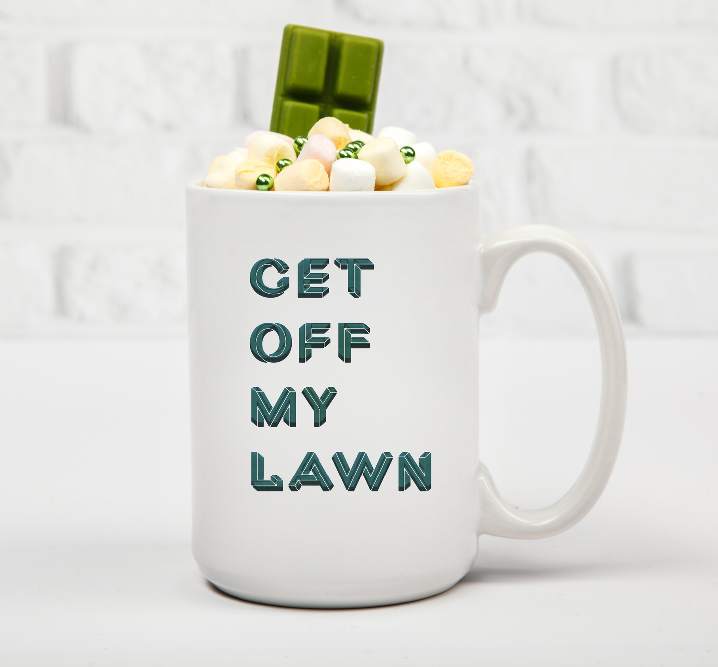Funny Senior Coffee Mug ‘GET OFF MY LAWN’ – Sarcastic Senior Merch, Dark Humor Coffee Cup, Perfect Retirement Gift for Seniors, Grandparents, and Aging Legends