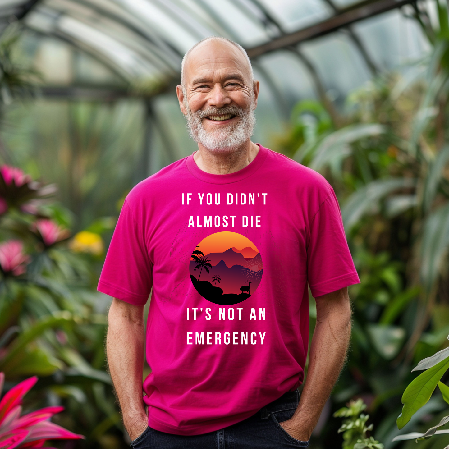 Funny Senior Tee – “If You Didn’t Almost Die, It’s Not an Emergency” – Sarcastic Senior Merch, Dark Humor Shirt & Funny Aging T-Shirt, Perfect Retirement Gift