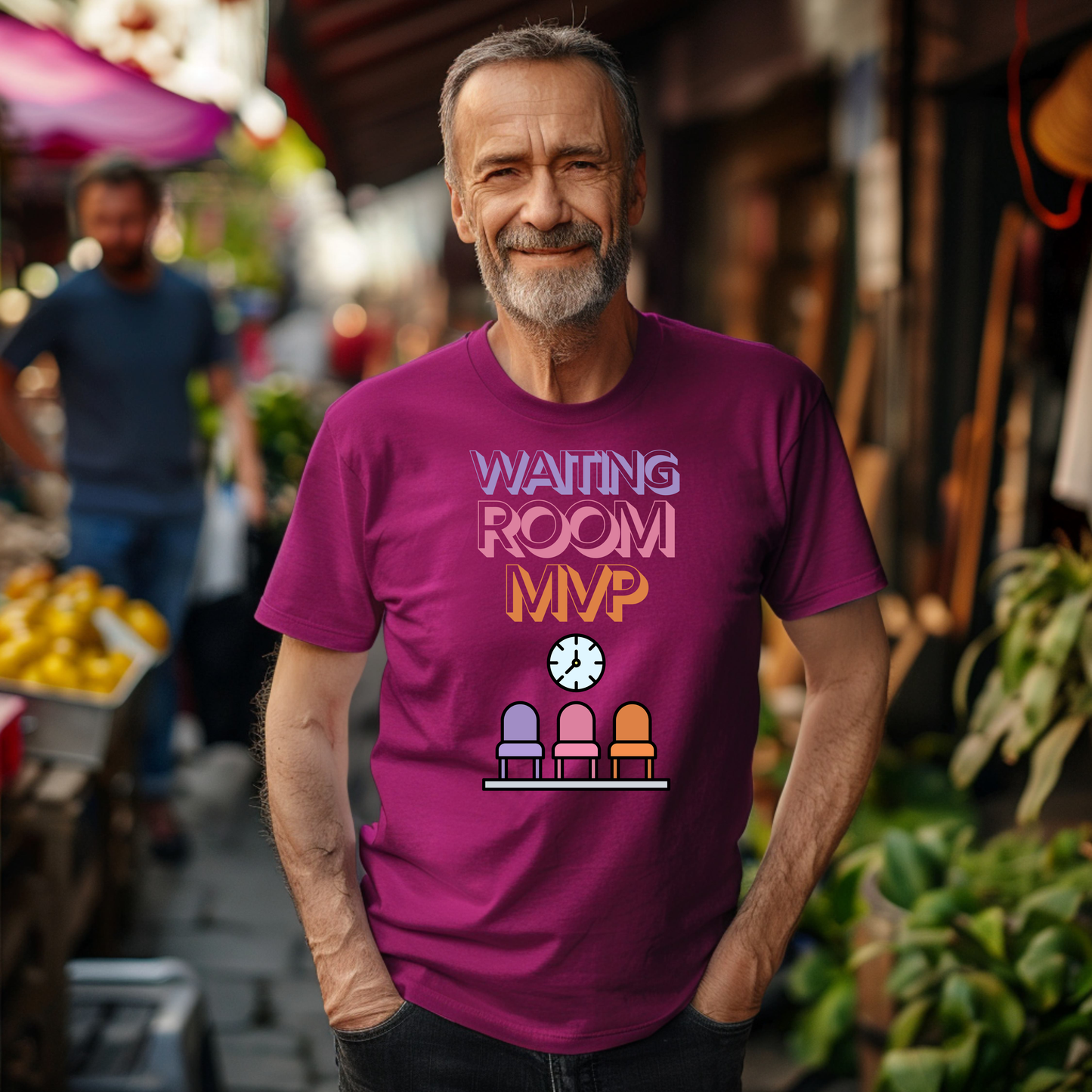 Funny Senior Tee – “Waiting Room MVP” – Sarcastic Retirement Gift, Dark Humor Shirt for Seniors, Funny Aging T-Shirt for Frequent Flyers & Specialist Office Regulars